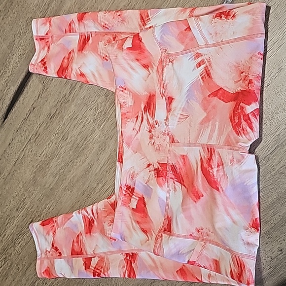 GAIAM Womans Athletic Leggins Color Orange and Purple Size Medium 8-10 - Picture 3 of 8